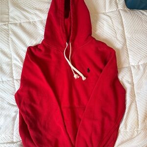 Ralph Lauren Red Pullover Sweater with Hood